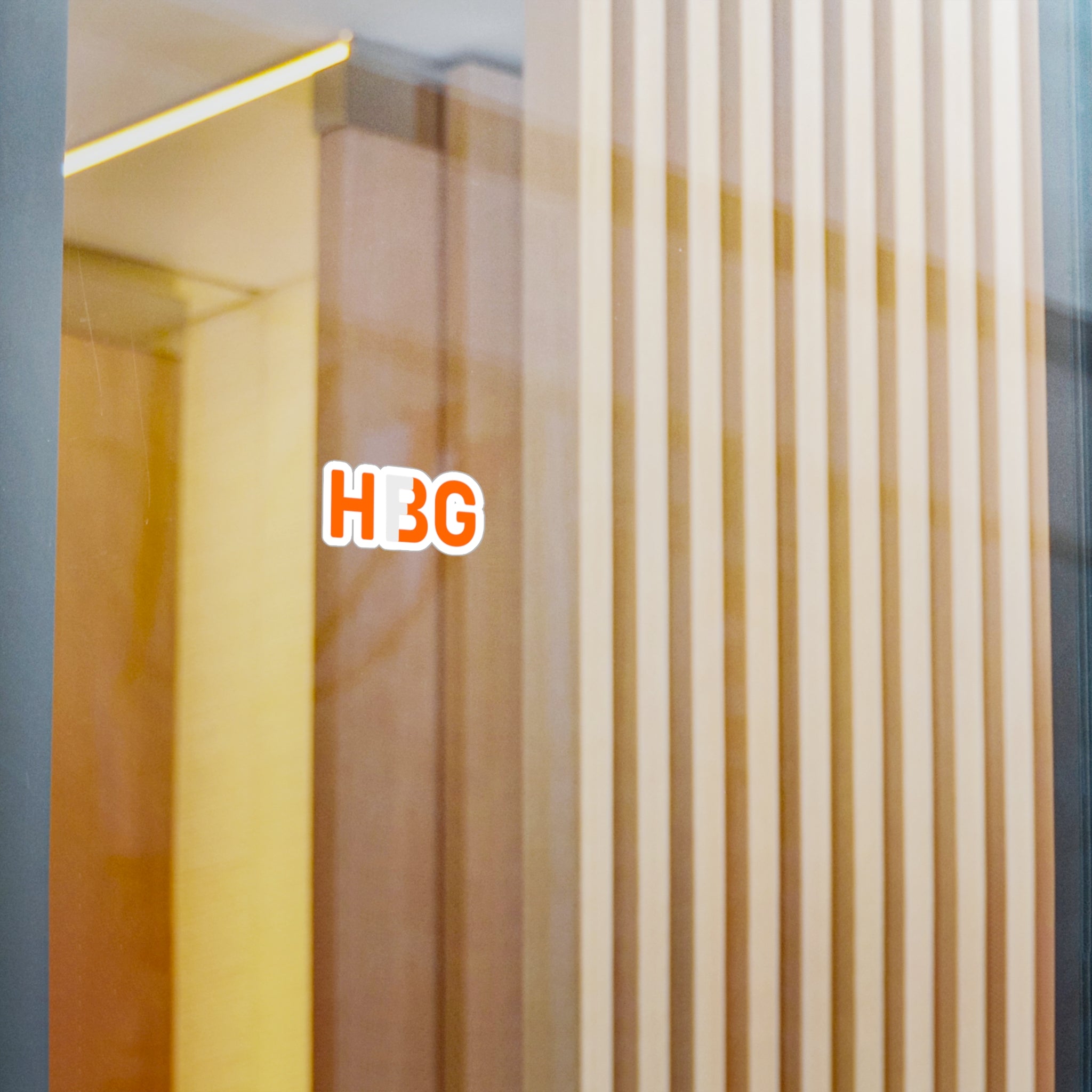 HBG Orange Vertical Vinyl Sticker