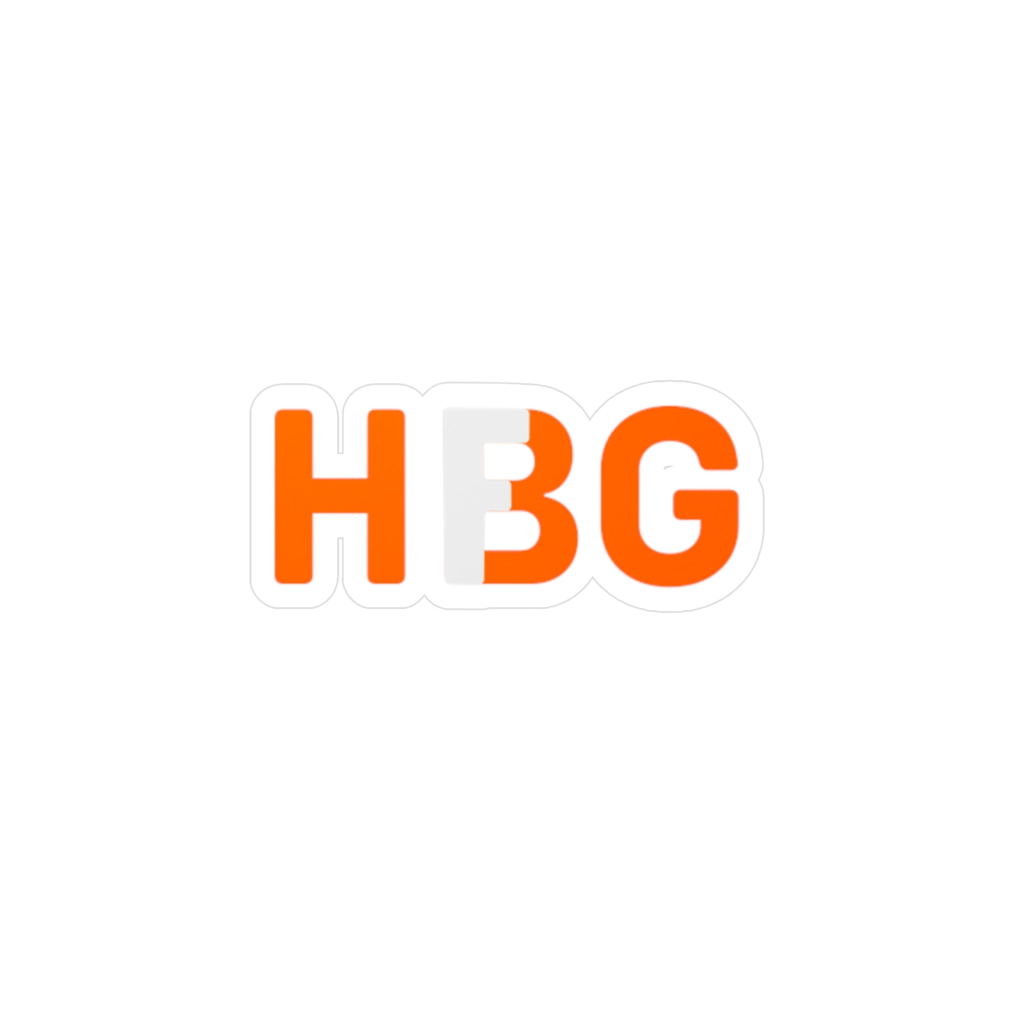 HBG Orange Vertical Vinyl Sticker